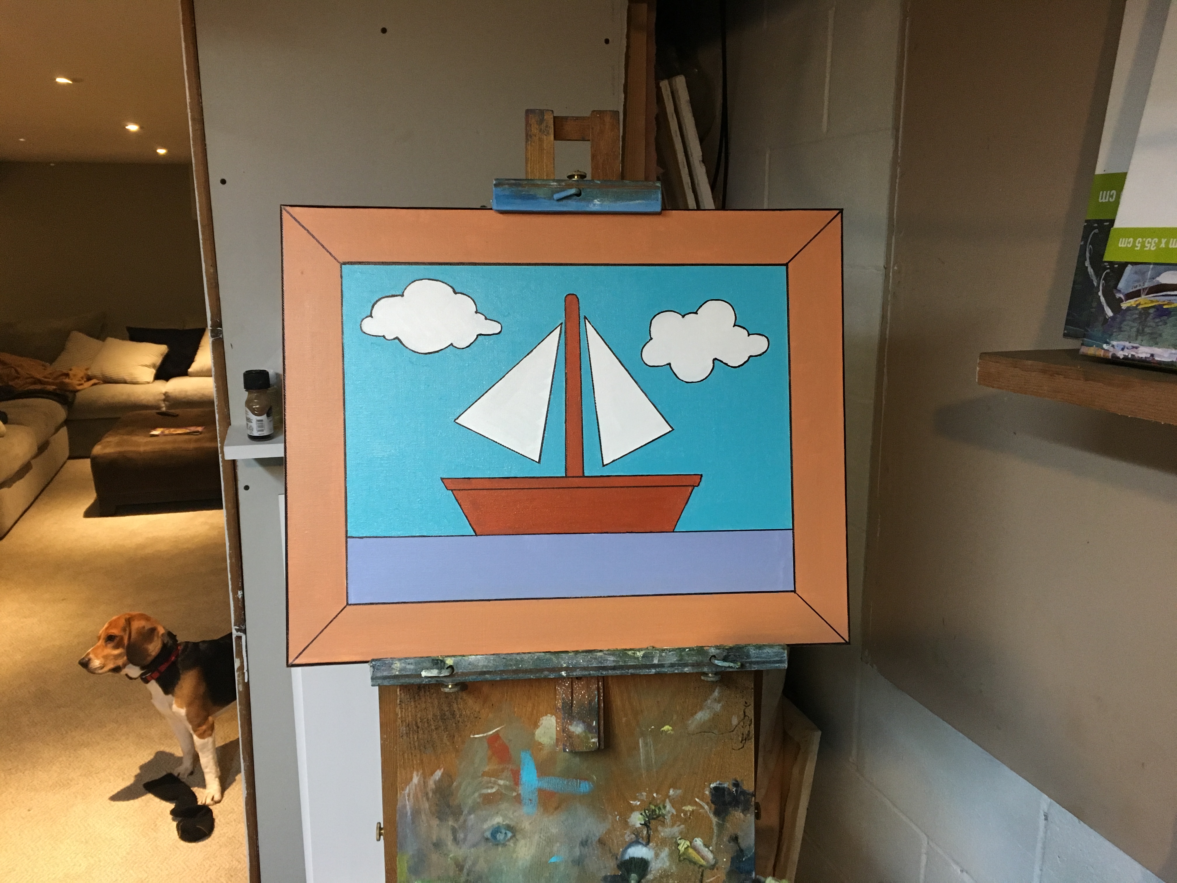 sailboat painting simpsons