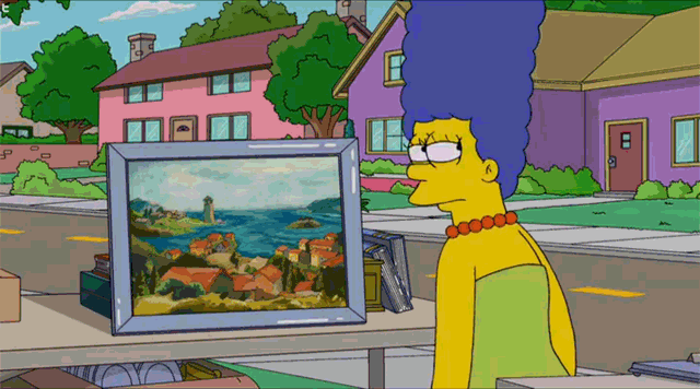 sailboat painting simpsons