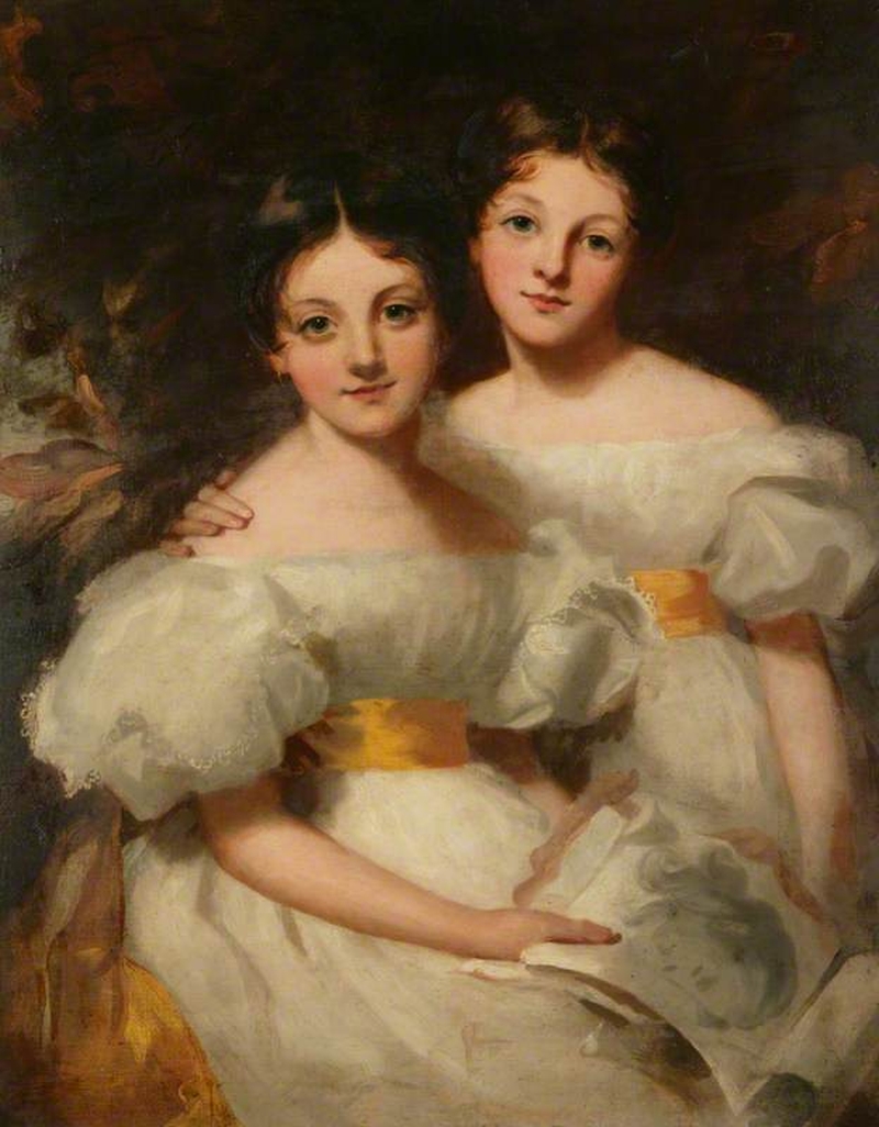 800x1026 The Sisters Painting George Henry Harlow Oil Paintings - The Sisters Painting