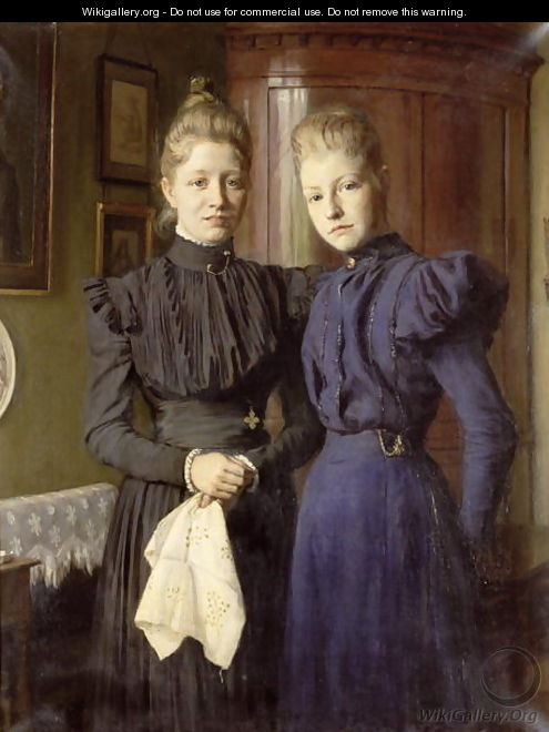 495x660 The Two Sisters - The Sisters Painting