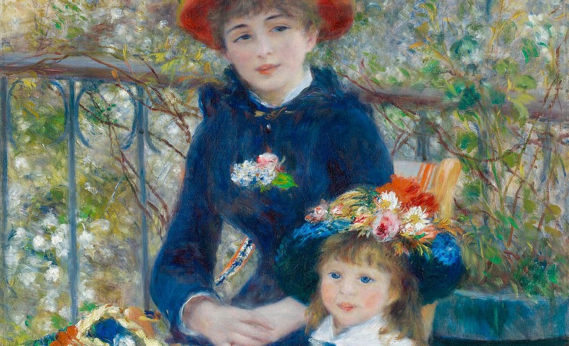 821x499 Two Sisters By Pierre Auguste Renoir - The Sisters Painting