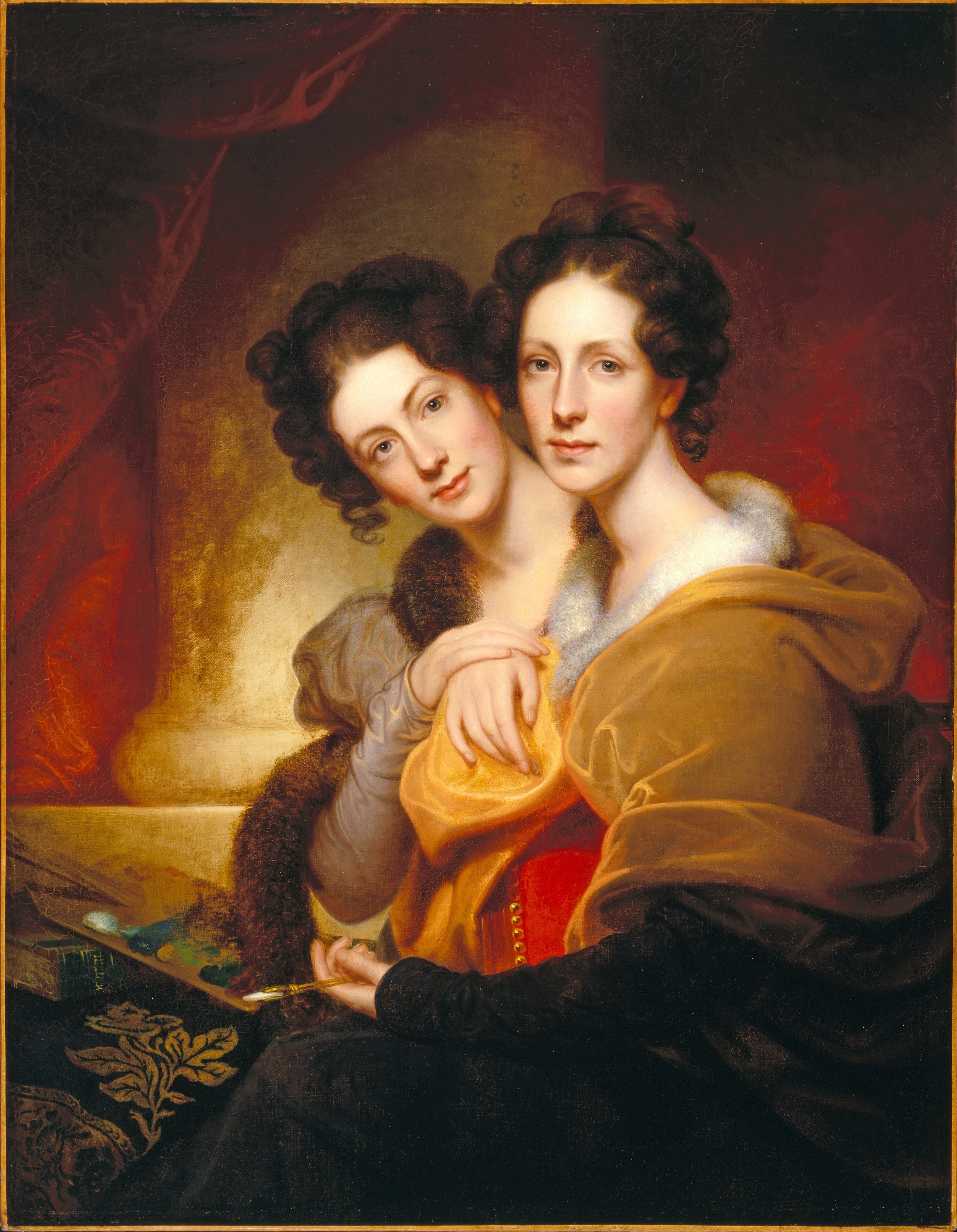 3529x4543 Filerembrandt Peale - The Sisters Painting