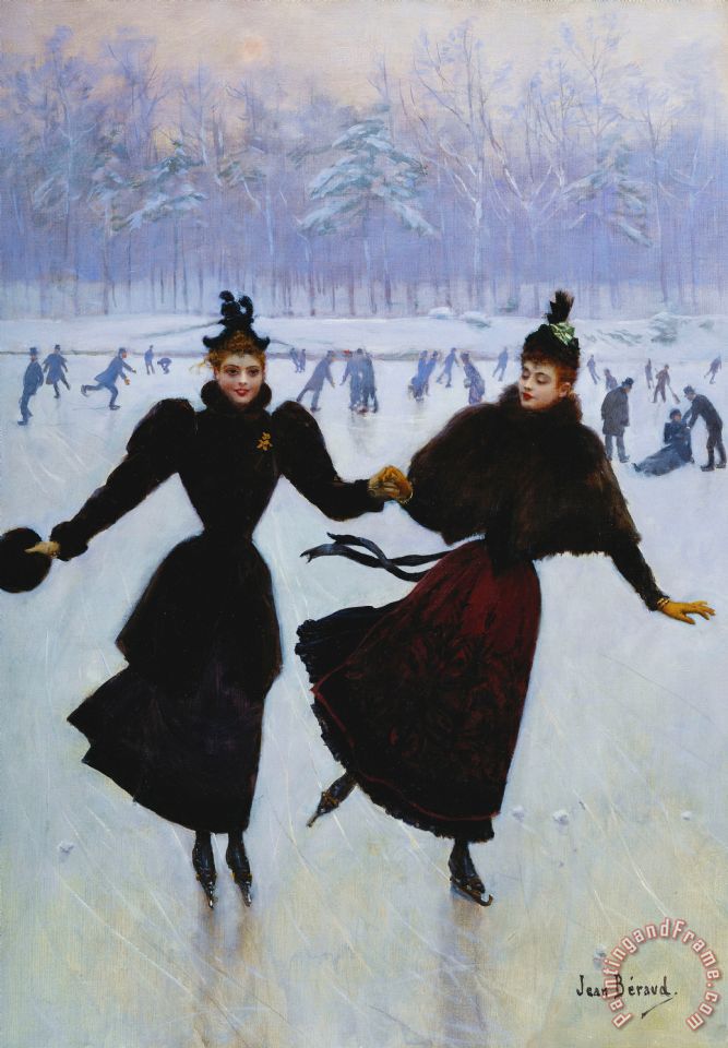 667x960 Jean Beraud The Skaters Painting - The Skater Painting