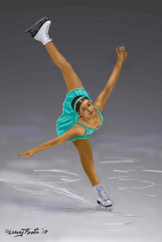 534x800 Spiral Ice Skating - The Skater Painting