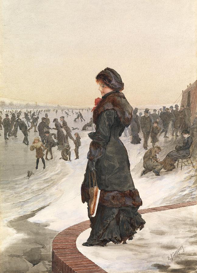 648x900 The Skater Painting By Edward John Gregory - The Skater Painting