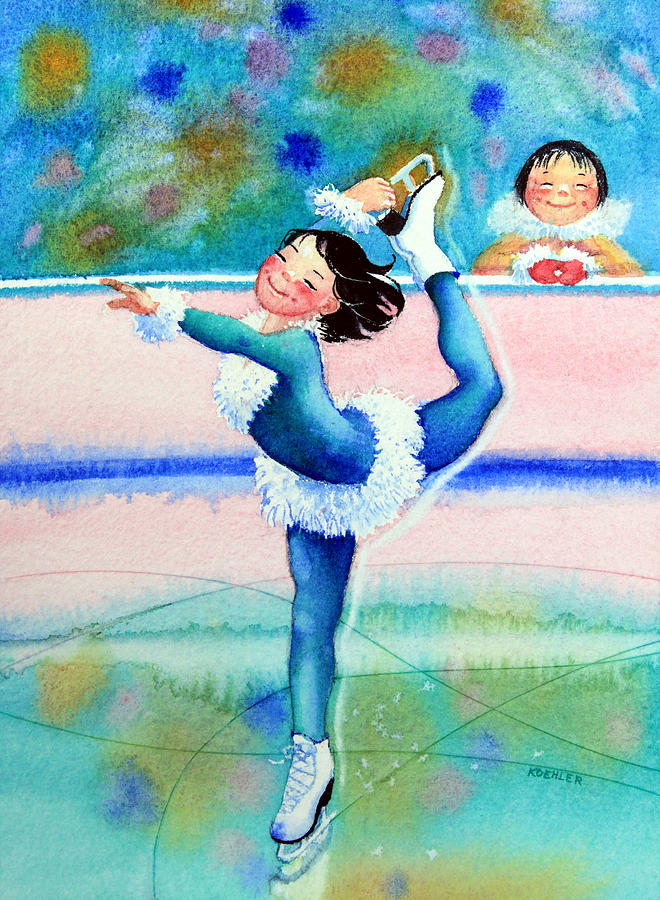 660x900 Figure Skater 19 Painting By Hanne Lore Koehler - The Skater Painting