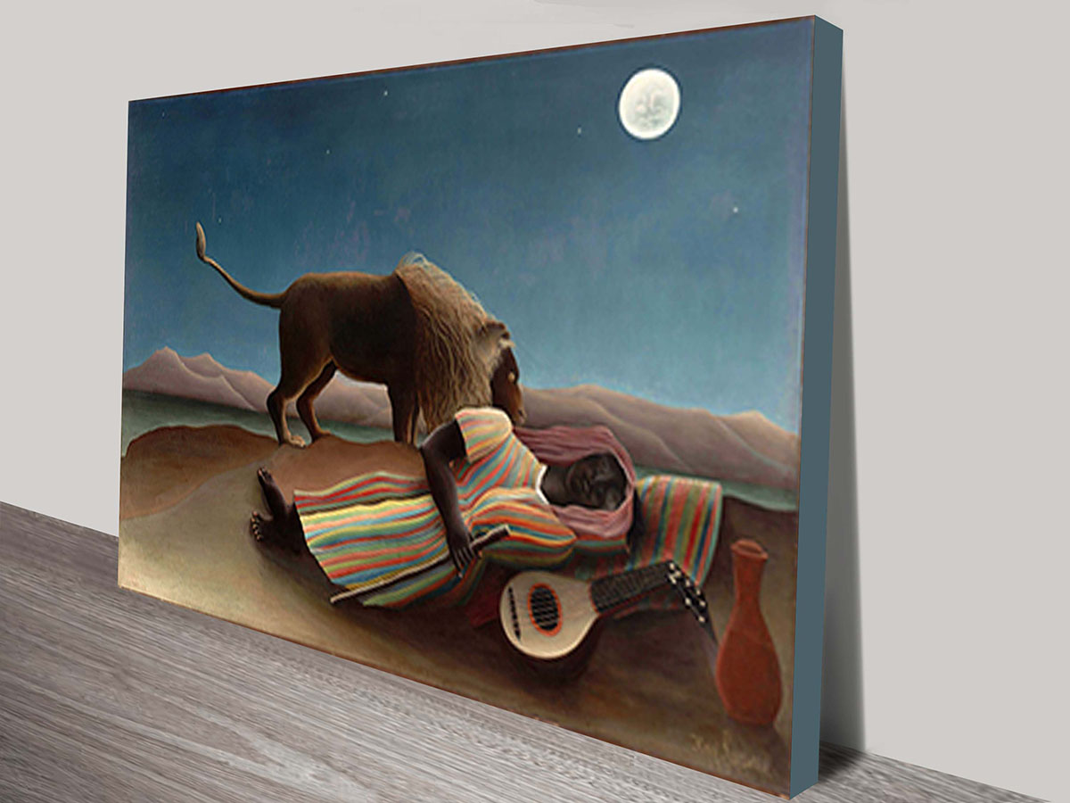 1200x900 The Sleeping Gypsy By Henri Rousseau Canvas Art Print Australia - The Sleeping Gypsy Painting