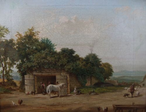 500x386 James Stokeld The Smithy, Lartington Oil Painting 331847 - The Smithy Painting