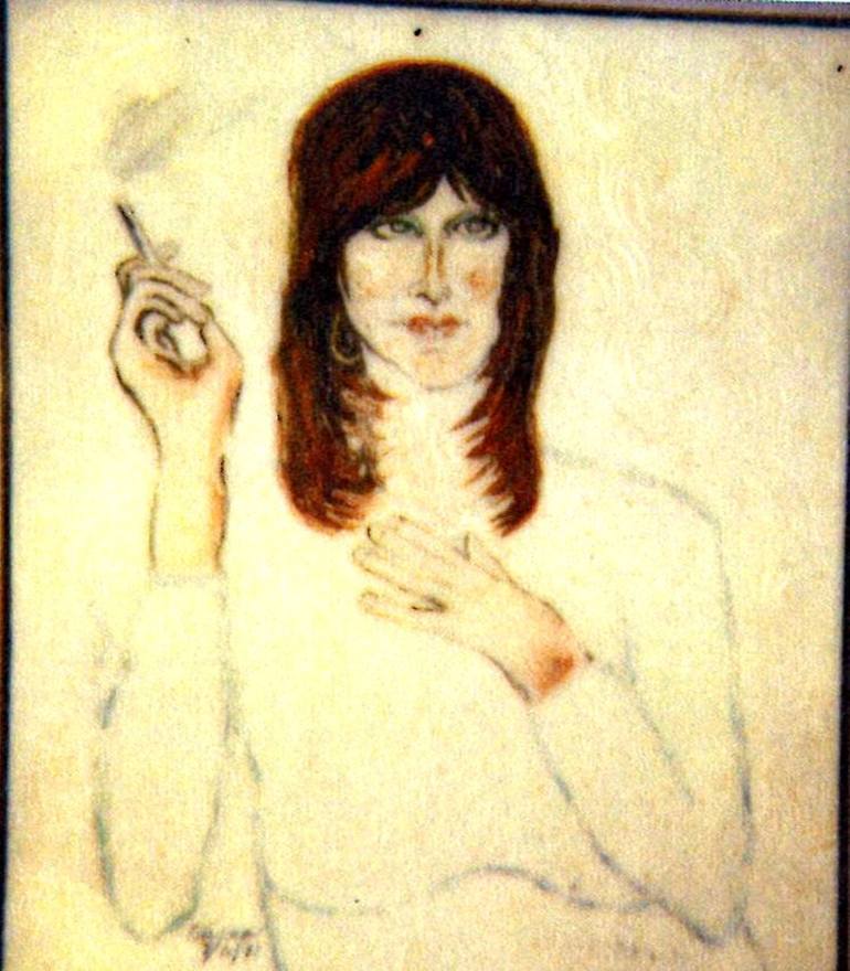 770x880 Saatchi Art The Smoker 1971 Painting By Elissa Dorfman - The Smoker Painting