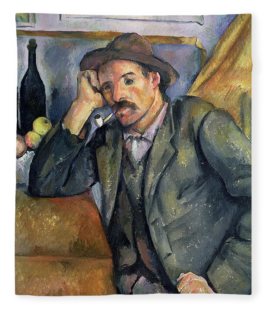 860x1000 The Smoker Fleece Blanket For Sale By Paul Cezanne - The Smoker Painting