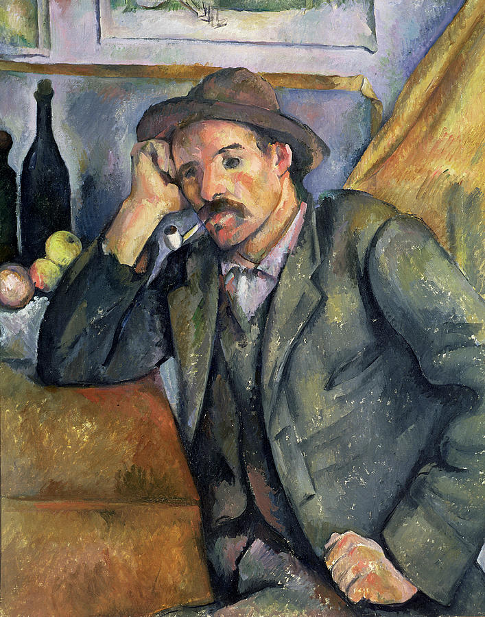707x900 The Smoker Painting By Paul Cezanne - The Smoker Painting
