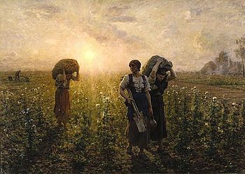 350x248 Jules Breton - The Song Of The Lark Painting