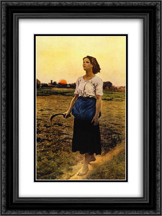 540x720 Jules Breton 2x Matted 20x24 Framed Art Print - The Song Of The Lark Painting