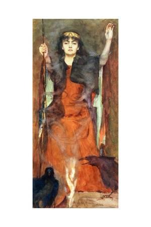 300x450 The Sorceress, 1898 Giclee Print By Henry Meynell Rheam - The Sorceress Painting
