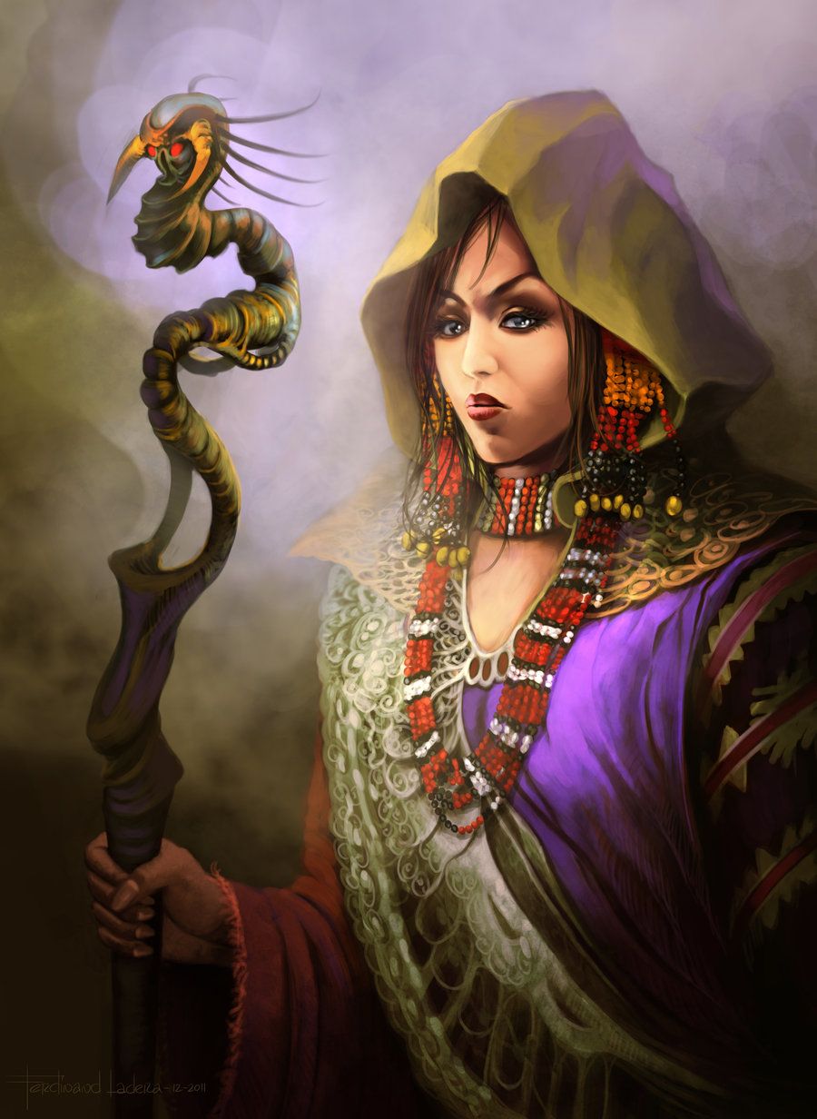 900x1232 The Sorceress Digital Painting - The Sorceress Painting