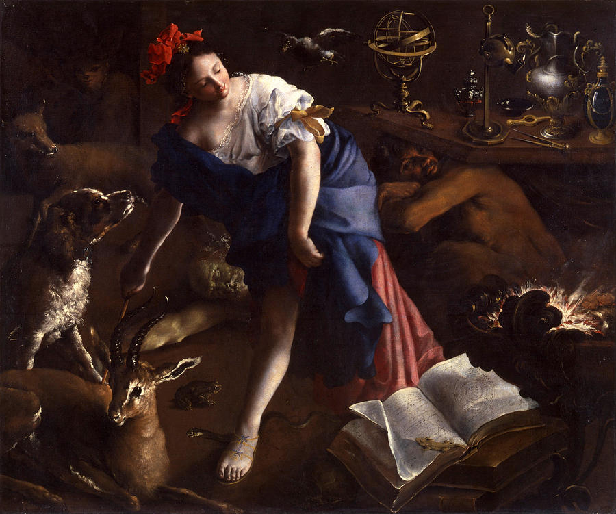 900x751 The Sorceress Painting By Bartolomeo Guidobono - The Sorceress Painting