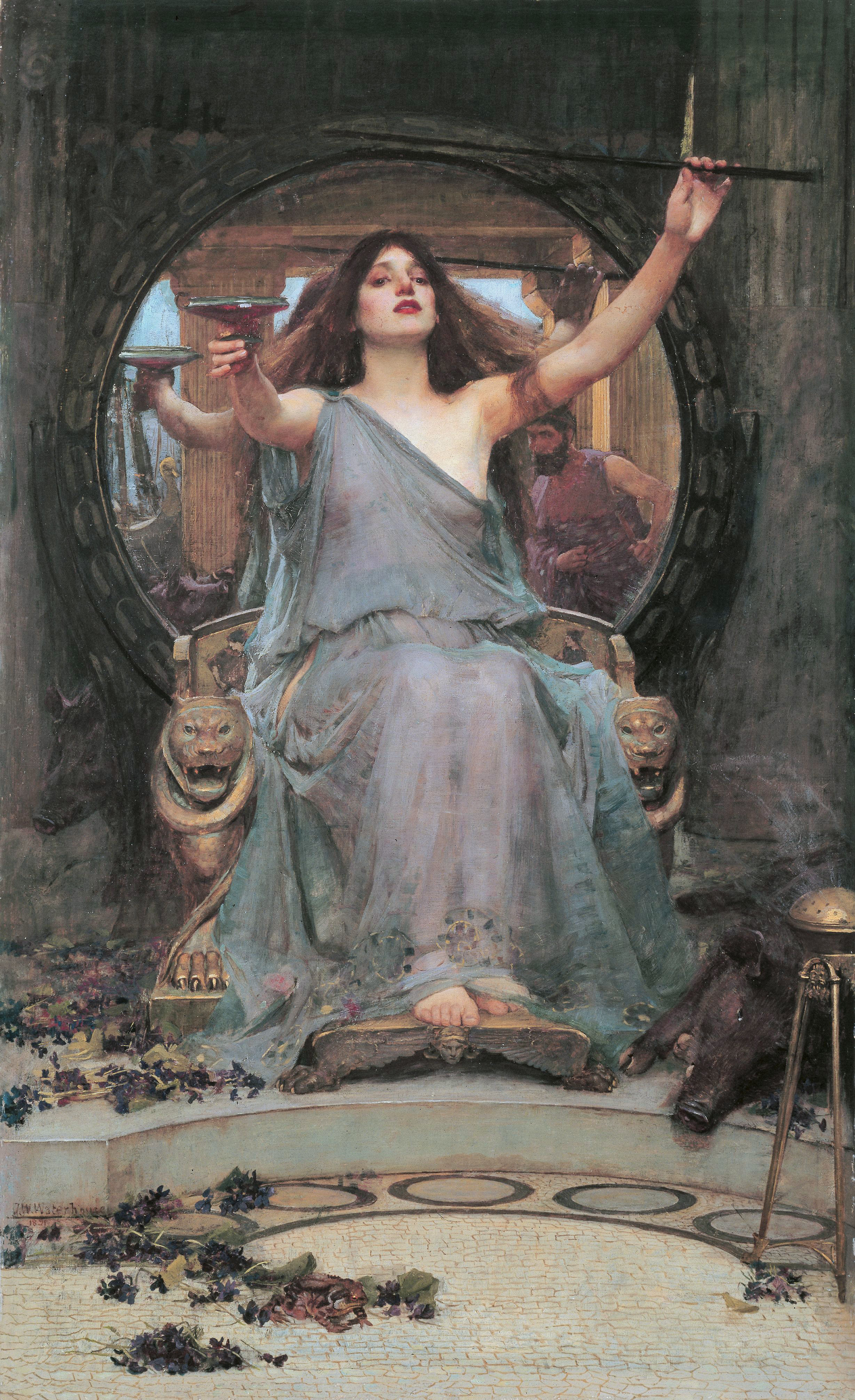 2457x4023 Circe (Illustration) - The Sorceress Painting