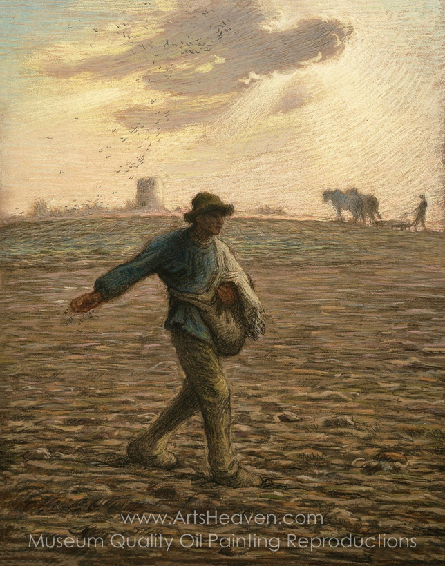 644x820 Reproduction Painting Jean Francois Millet The Sower, Hand Painted - The Sower Painting