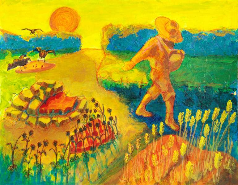 770x600 Saatchi Art The Sower Painting By Bertram Poole Artist Painting - The Sower Painting