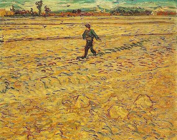 570x451 The Sower Version 2 Painting Vincent Van Gogh Oil Paintings - The Sower Painting