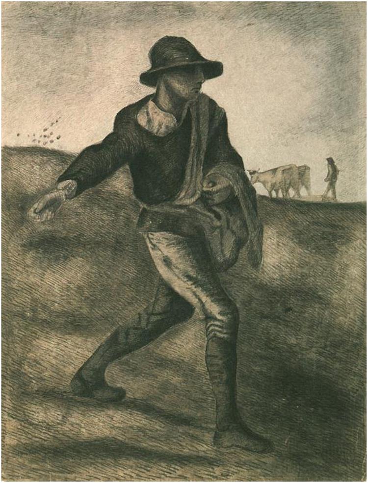 750x985 Drawings And Paintings Compared - The Sower Painting