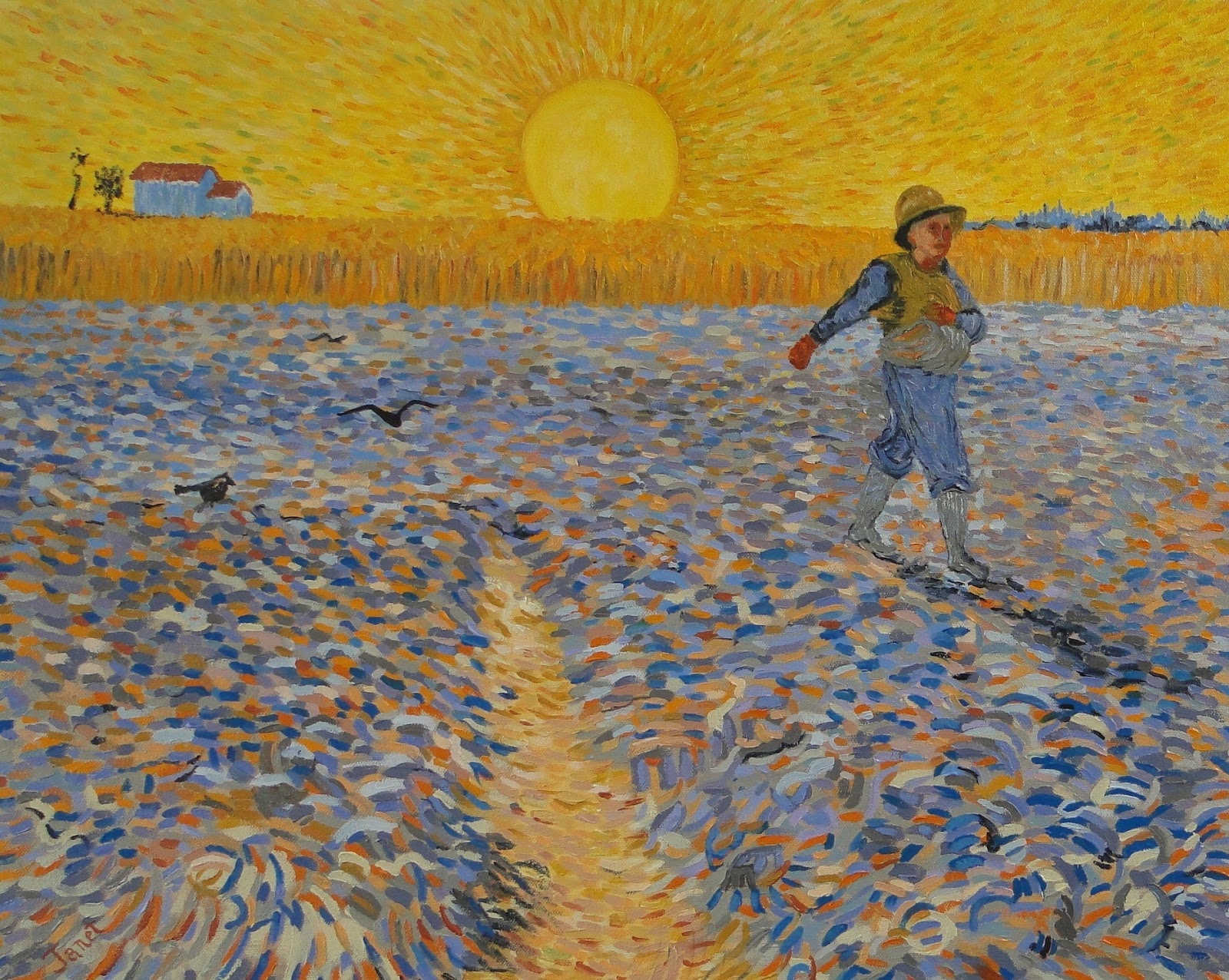 1600x1276 Janet Paden's Paintings The Sower, After Van Gogh - The Sower Painting