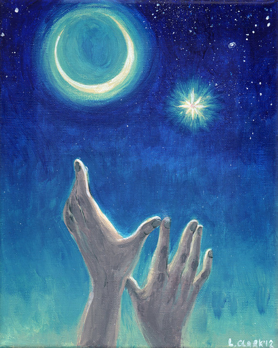 570x714 Moon Outshines The Stars From The Soul To The Nib Of The Pen - The Star Painting