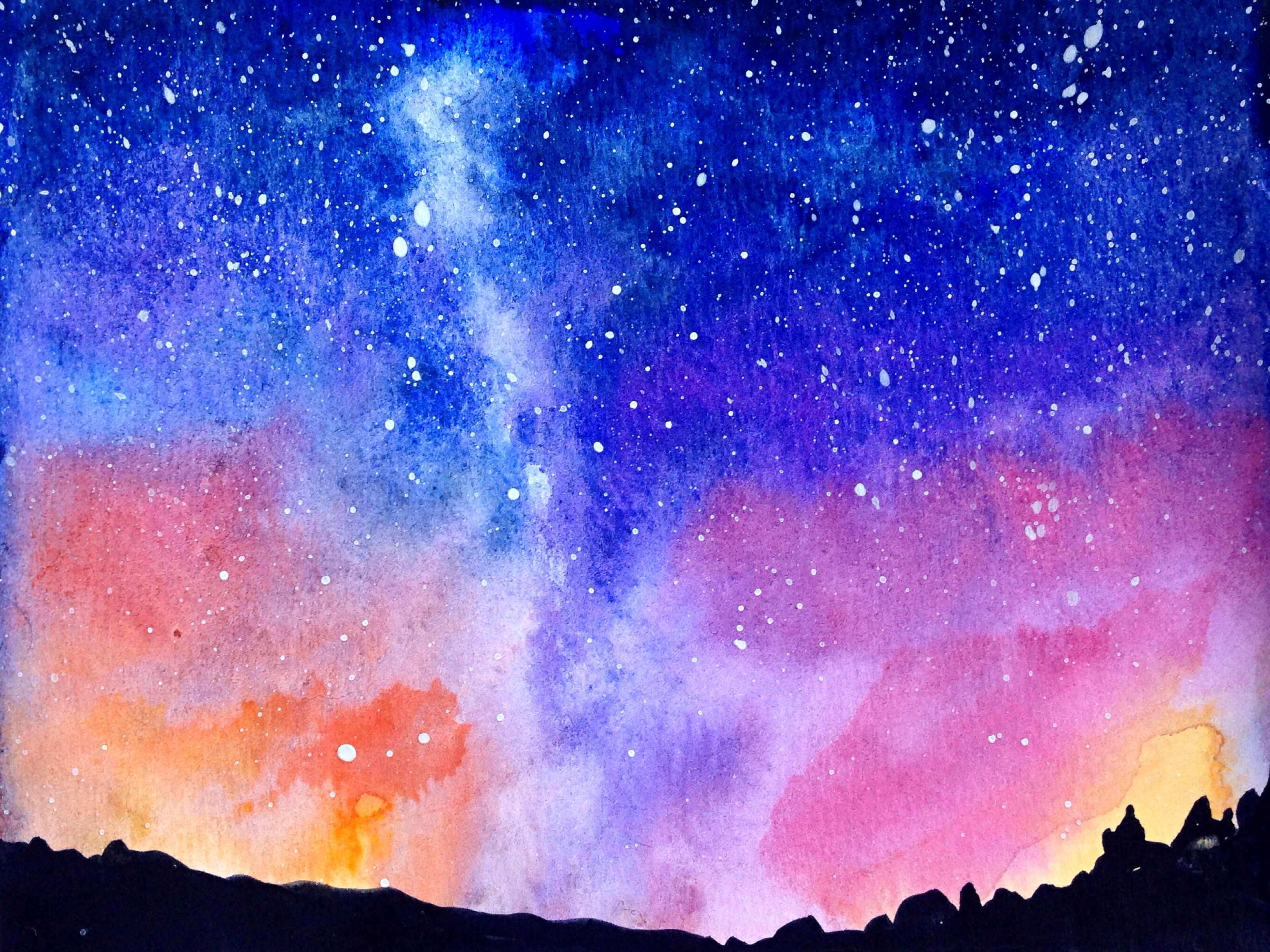 3264x2448 Watercolour Emily Sun All Things Creative - The Star Painting