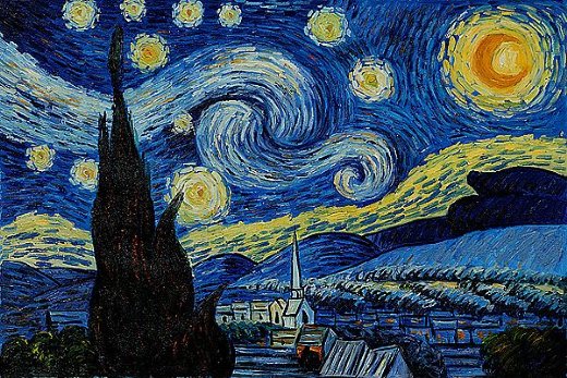 520x347 Van Gogh ~ Art Appreciation Practical Pages - The Starry Night Painting