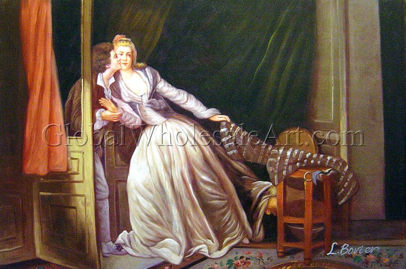 793x525 Jean Honore Fragonard - The Stolen Kiss Painting