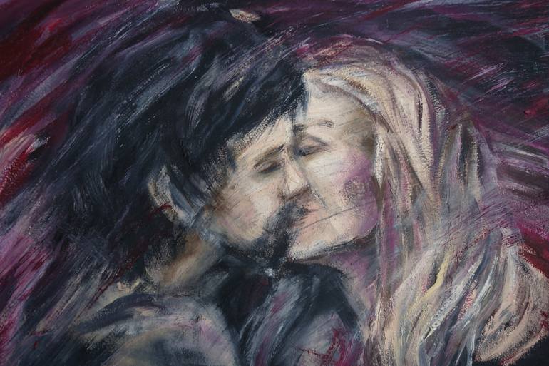 770x513 Saatchi Art Stolen Kiss Painting By Anastasiia Kasianova - The Stolen Kiss Painting