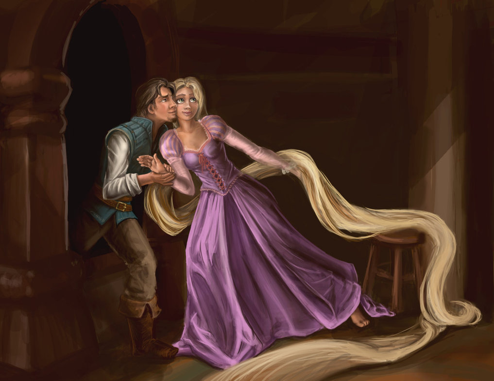 1017x786 Tangled The Stolen Kiss By Bladesfire - The Stolen Kiss Painting
