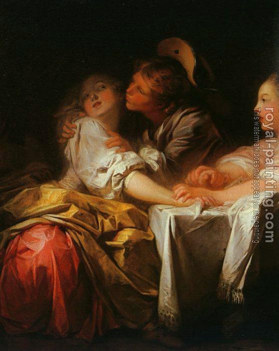 556x700 The Stolen Kiss By Jean Honore Fragonard Oil Painting Reproduction - The Stolen Kiss Painting