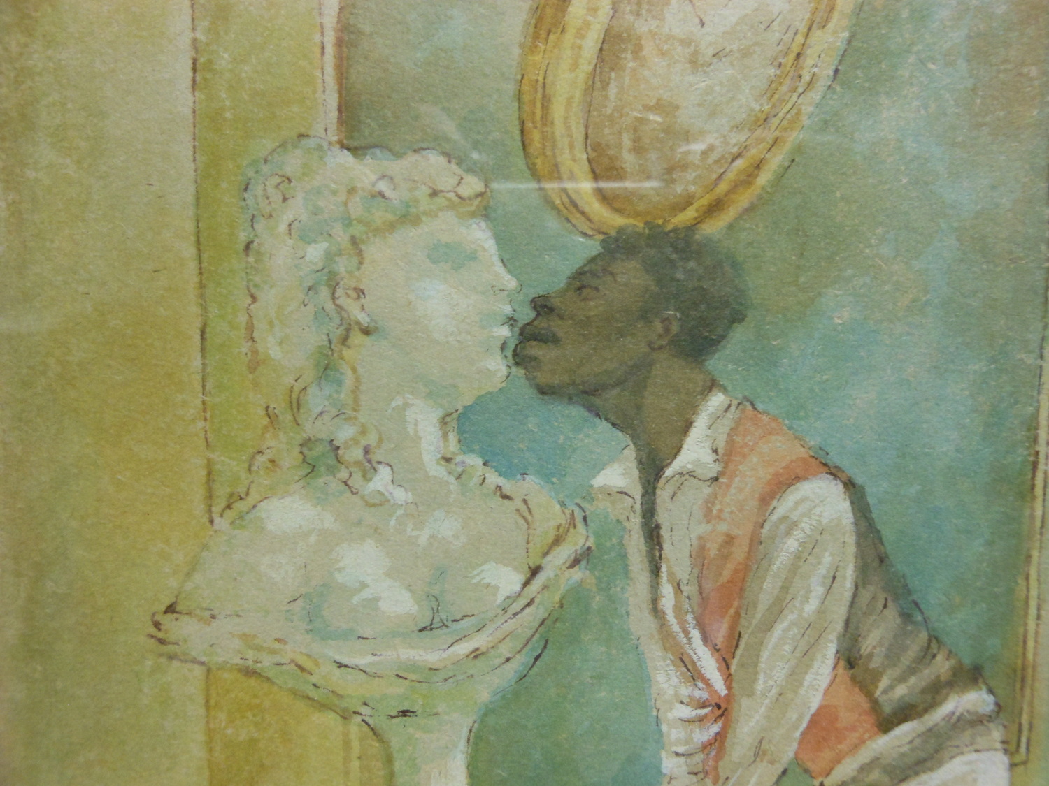 1500x1125 Victor Patricio Landaluze (Cuban, 1828 1889) The Stolen Kiss - The Stolen Kiss Painting