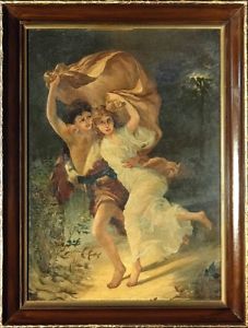 227x300 Superb Ca.1945 The Storm After Pierre Auguste Cot (1837 1883 - The Storm Painting