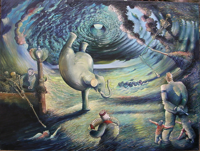 640x483 Arthur Bell Artwork Eye Of The Storm Original Painting Oil - The Storm Painting