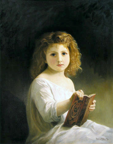 368x468 Storybook By W. Bouguereau, A Reproduction By Thomas Baker - The Storybook Painting