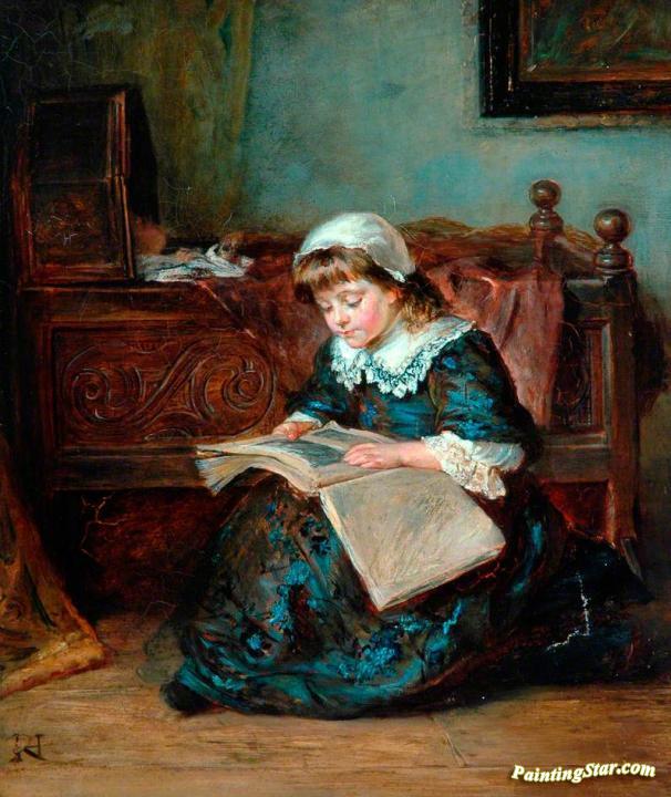 606x720 The Storybook Artwork By Robert Alexander Hillingford Oil Painting - The Storybook Painting