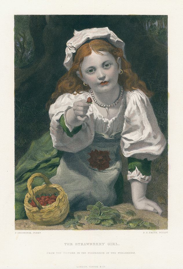632x930 Free Stock Images For Genealogy And Ancestry Researchers - The Strawberry Girl Painting