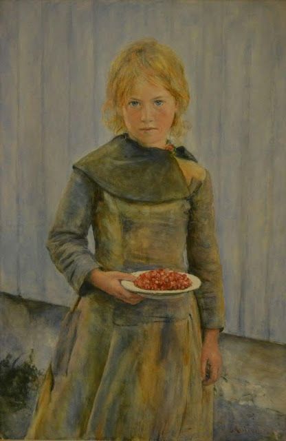 416x640 Hans Heyerdahl (1857 1913) The Strawberry Girl, 1887 Art Ideas - The Strawberry Girl Painting