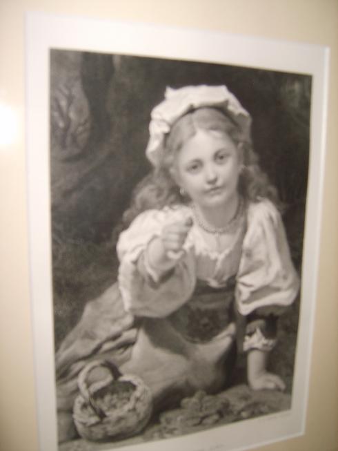 490x653 The Strawberry Girl, Antique Engraving, Circa1875 - The Strawberry Girl Painting