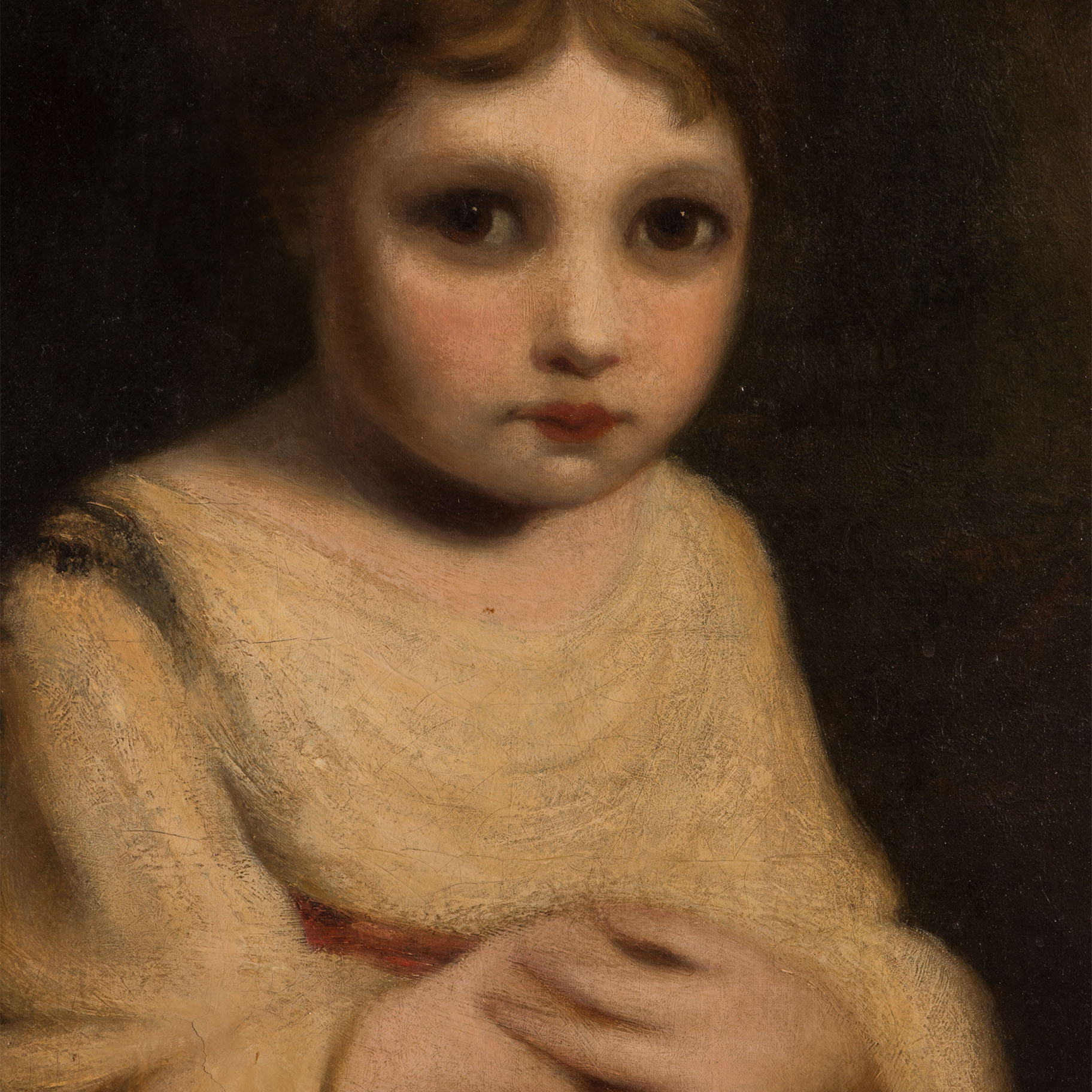1824x1824 Antique, Portrait, Oil Painting, Of Strawberry Girl, After Sir - The Strawberry Girl Painting
