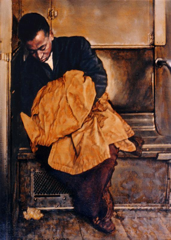 571x800 New York City Paintings The Subway Rider - The Subway Painting