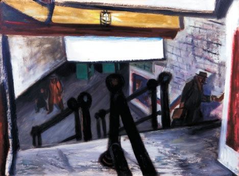 468x345 Maurice Freedman Selected Oil Paintings - The Subway Painting