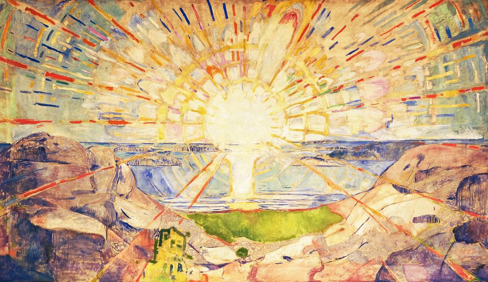 1000x579 The Sun, 1909 By Edvard Munch - The Sun Painting