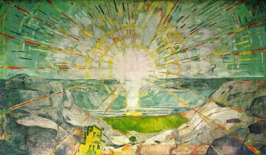 901x527 Edvard Munch The Sun Painting - The Sun Painting