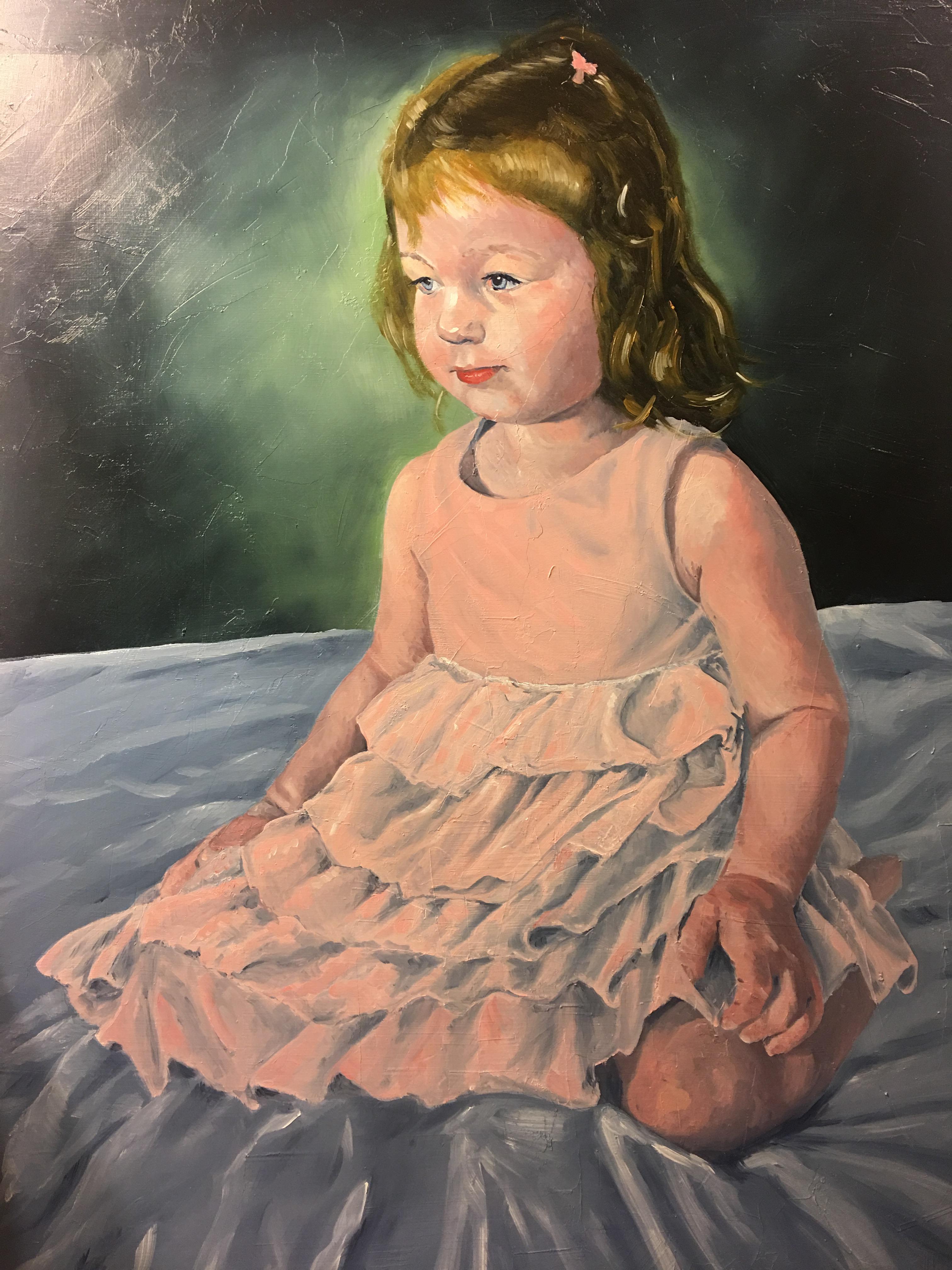3024x4032 Oil Painting Of My Granddaughter I Painted This Week For My Son - The Surprise Painting