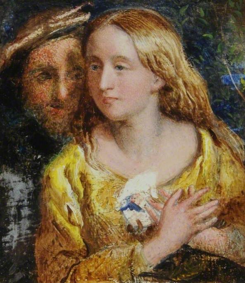 800x924 The Surprise Painting James Smetham Oil Paintings - The Surprise Painting