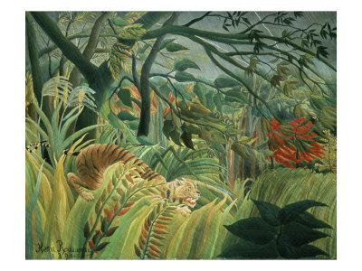 400x300 Tropical Storm With Tiger Henri Rousseau Painting Henrirousseau - The Surprise Painting