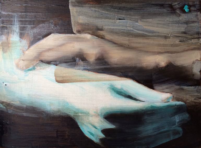 770x568 Saatchi Art Untitled (The Swan) Painting By Louise Giovanelli - The Swan Painting